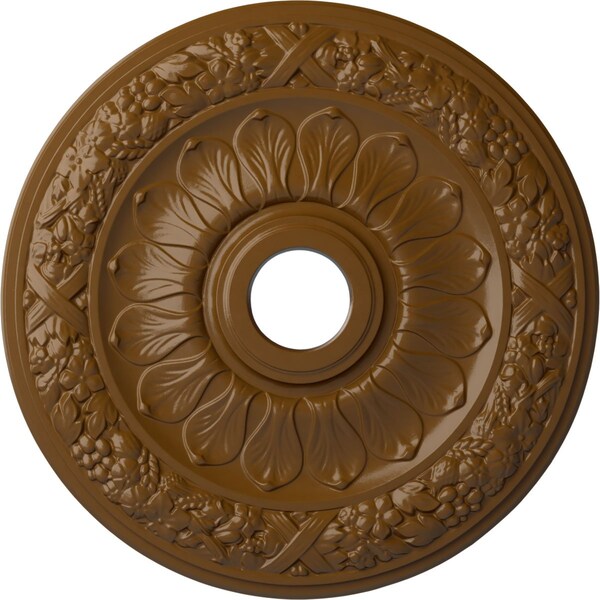 Ekena Millwork Swindon Ceiling Medallion (Fits Canopies up to 6 1/8"), 24"OD x 4"ID x 1 1/2"P, Smokey Topaz CM24SWSTF - main